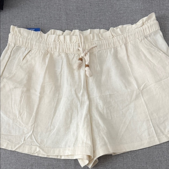 Hang Ten Women's linen blend Cream Drawstring Shorts - Picture 1 of 7